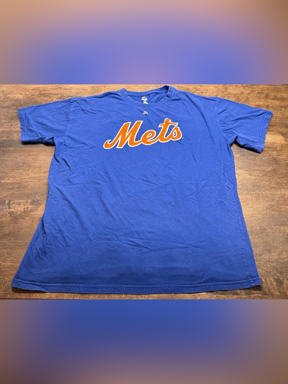 Majestic Blue New York Mets Logo Short Sleeve Tee 4XL Tall MLB